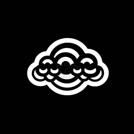 Nube - logo minimalista y plano - ilustración vectorial