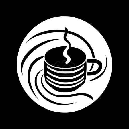 Coffee - minimalist and simple silhouette - vector illustration