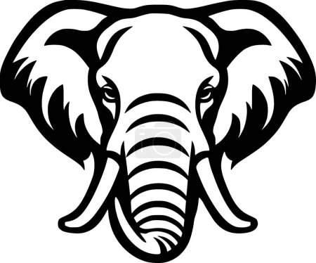 Elefant - minimalistisches und flaches Logo - Vektorillustration