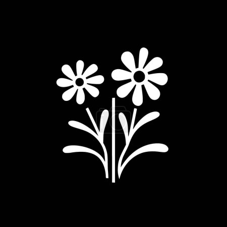 Flowers - minimalist and flat logo - vector illustration