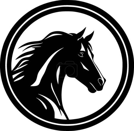Pferd - minimalistisches und flaches Logo - Vektorillustration