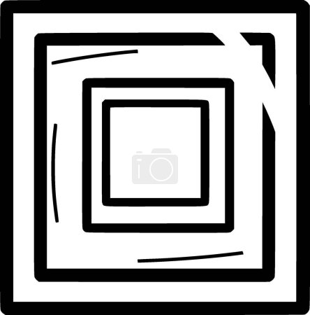 Photo frame - minimalist and flat logo - vector illustration