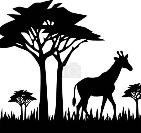Afrika - minimalistisches und flaches Logo - Vektorillustration