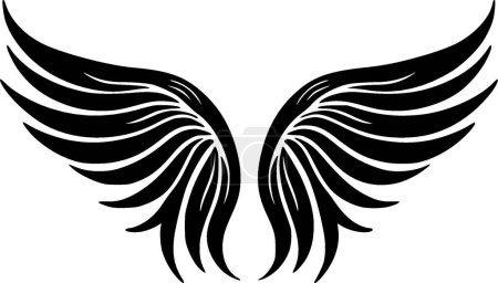 Angel wings - minimalist and simple silhouette - vector illustration