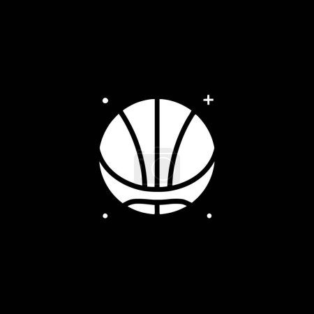 Basketball - black and white isolated icon - vector illustration