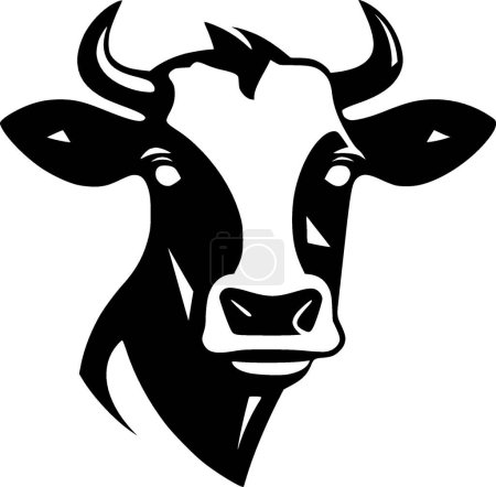 Téléchargez les illustrations : Vache - logo vectoriel de haute qualité - illustration vectorielle idéale pour t-shirt graphique - en licence libre de droit