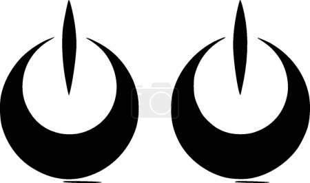 Boucles d'oreilles - logo vectoriel de haute qualité - illustration vectorielle idéale pour t-shirt graphique