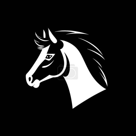 Pferd - minimalistische und einfache Silhouette - Vektorillustration