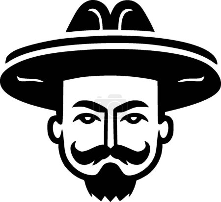 Ilustración de Mexicano - logotipo vectorial de alta calidad - ilustración vectorial ideal para el gráfico de camisetas - Imagen libre de derechos