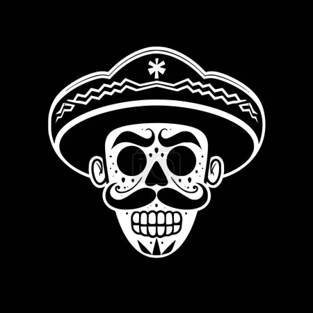 Mexique - silhouette minimaliste et simple - illustration vectorielle