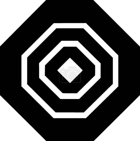 Octagon - minimalist and flat logo - vector illustration