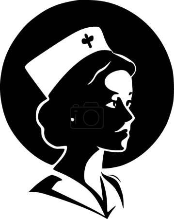 Krankenschwester - minimalistisches und flaches Logo - Vektorillustration