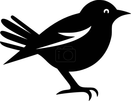 Illustration for Robin bird - minimalist and simple silhouette - vector illustration - Royalty Free Image