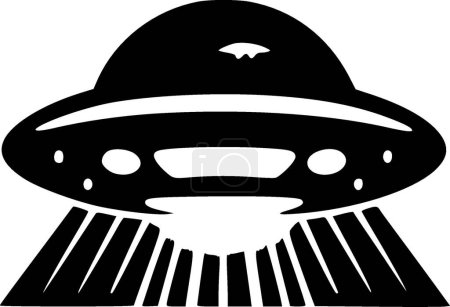 Ufo - minimalistisches und flaches Logo - Vektorillustration