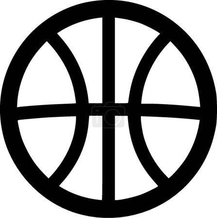 Basketball - minimalistisches und flaches Logo - Vektorillustration