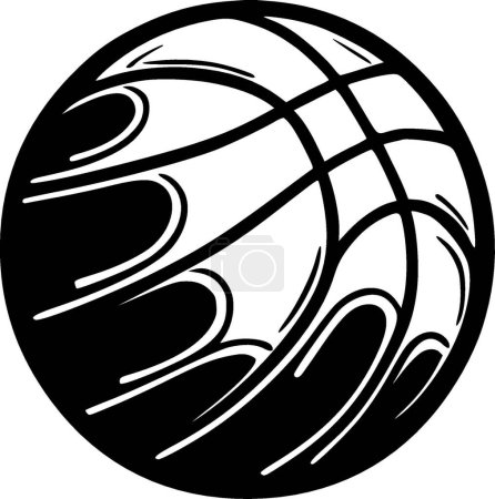 Ilustración de Baloncesto - logo minimalista y plano - ilustración vectorial - Imagen libre de derechos