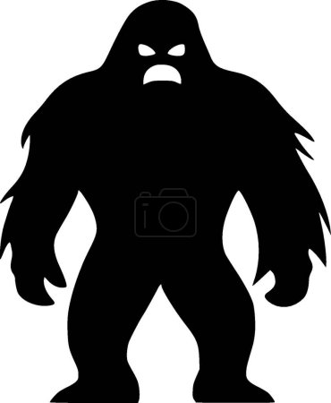 Bigfoot - logo minimaliste et plat - illustration vectorielle