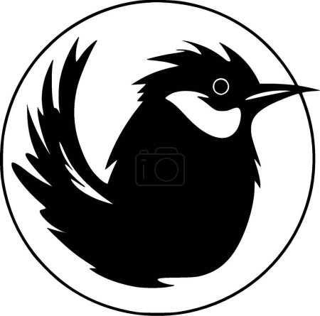 Bird - silueta minimalista y simple - ilustración vectorial