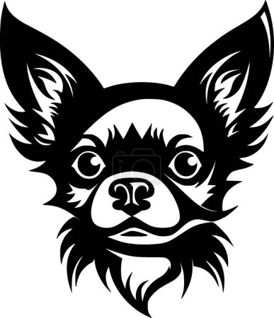 Illustration for Chihuahua - minimalist and flat logo - vector illustration - Royalty Free Image
