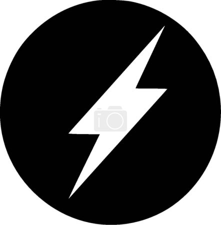 Elektrizität - minimalistisches und flaches Logo - Vektorillustration
