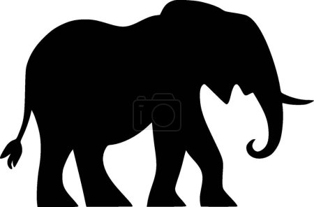 Elephant - minimalist and flat logo - vector illustration