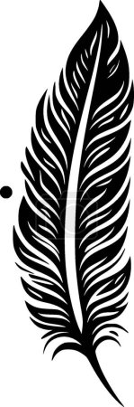 Plume - logo minimaliste et plat - illustration vectorielle