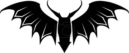 Murciélago - ilustración vectorial en blanco y negro