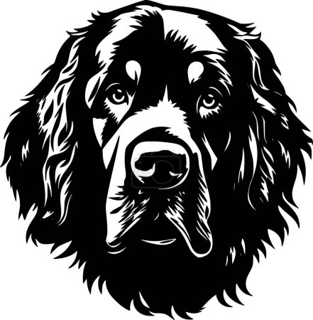 Illustration for Bernese mountain dog - minimalist and flat logo - vector illustration - Royalty Free Image