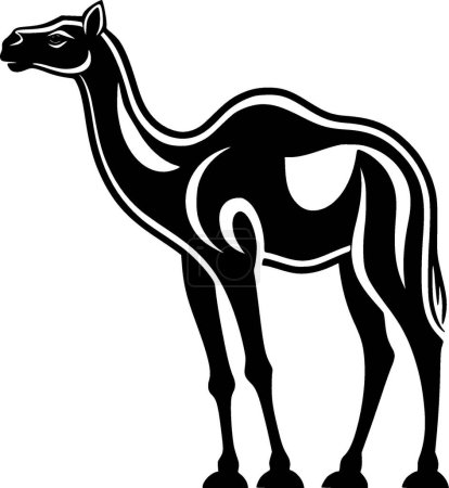 Kamel - minimalistische und einfache Silhouette - Vektorillustration
