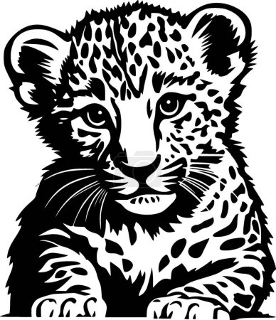 Bebé leopardo - logotipo vectorial de alta calidad - ilustración vectorial ideal para gráficos de camisetas