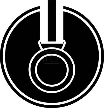 Medal - minimalist and flat logo - vector illustration