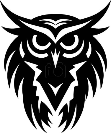 Owl - minimalist and simple silhouette - vector illustration