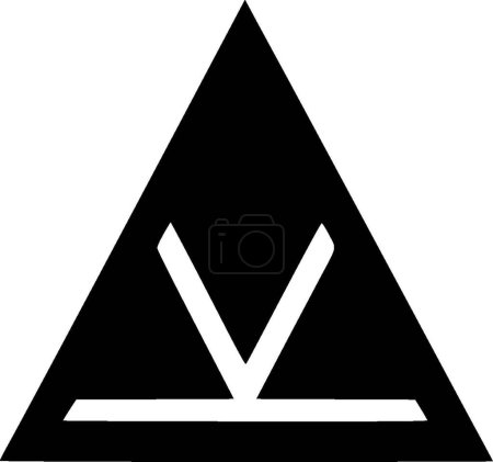 Ilustración de Triángulo - logotipo vectorial de alta calidad - ilustración vectorial ideal para el gráfico de camisetas - Imagen libre de derechos