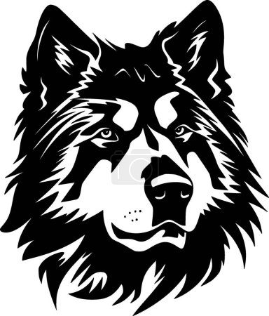 Alaskan malamute - high quality vector logo - vector illustration ideal for t-shirt graphic