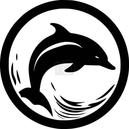 Delfín - logotipo vectorial de alta calidad - ilustración vectorial ideal para el gráfico de camisetas