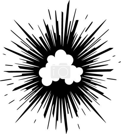 Explosión - logo minimalista y plano - ilustración vectorial
