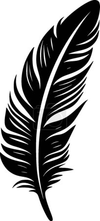 Illustration for Feather - minimalist and simple silhouette - vector illustration - Royalty Free Image