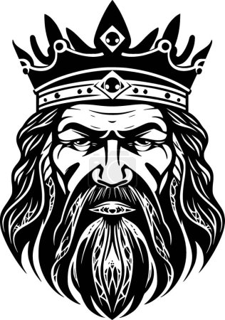 King - logo minimaliste et plat - illustration vectorielle