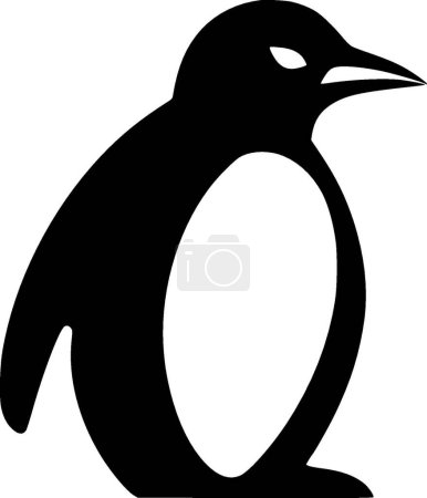 Ilustración de Pingüino - silueta minimalista y simple - ilustración vectorial - Imagen libre de derechos