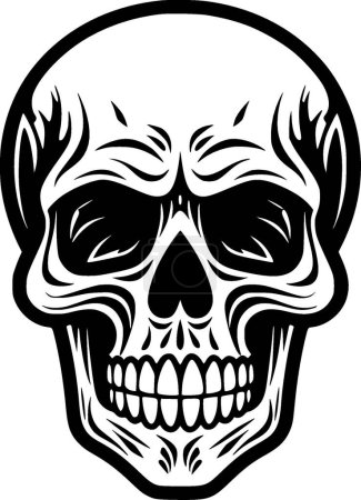 Crâne - logo plat et minimaliste - illustration vectorielle