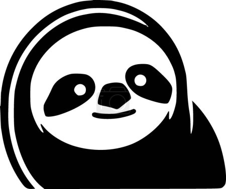 Téléchargez les illustrations : Sloth - silhouette minimaliste et simple - illustration vectorielle - en licence libre de droit