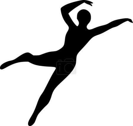 Dance - minimalist and flat logo - vector illustration