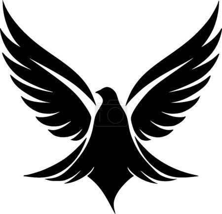 Paloma pájaro - silueta minimalista y simple - ilustración vectorial