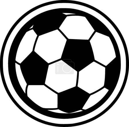 Fútbol - ilustración vectorial en blanco y negro