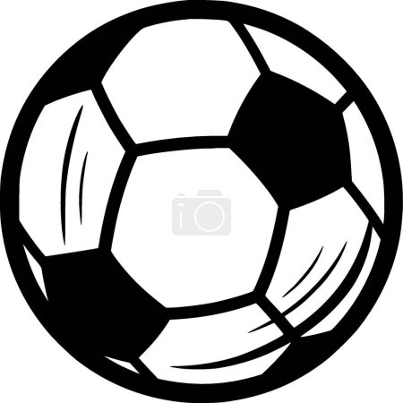 Illustration for Football - black and white vector illustration - Royalty Free Image