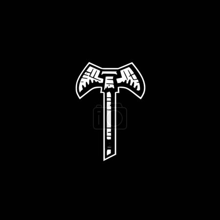 Hammer - black and white isolated icon - vector illustration