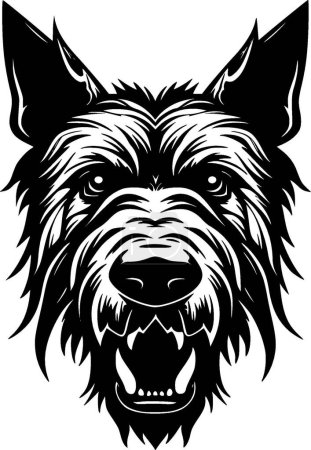 Terrier écossais - logo plat et minimaliste - illustration vectorielle