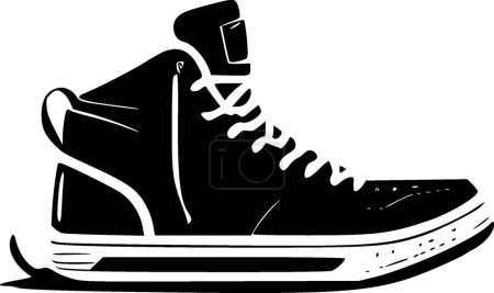 Sneakers - minimalist and flat logo - vector illustration