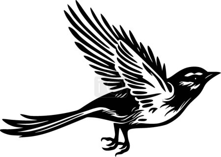 Illustration for Sparrow - minimalist and flat logo - vector illustration - Royalty Free Image