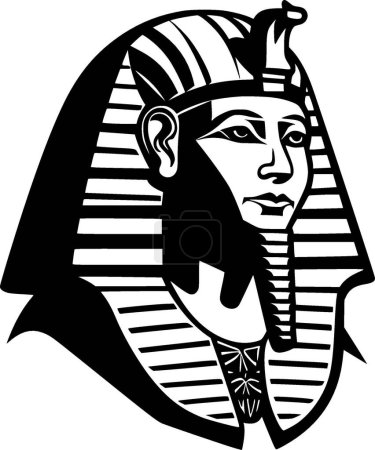 Sphinx - black and white vector illustration
